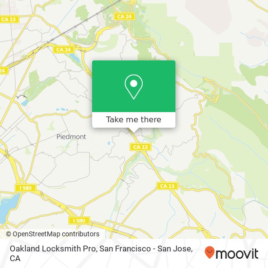 Oakland Locksmith Pro map