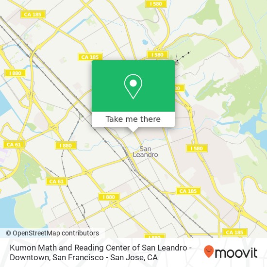 Kumon Math and Reading Center of San Leandro - Downtown map