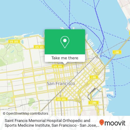 Saint Francis Memorial Hospital Orthopedic and Sports Medicine Institute map