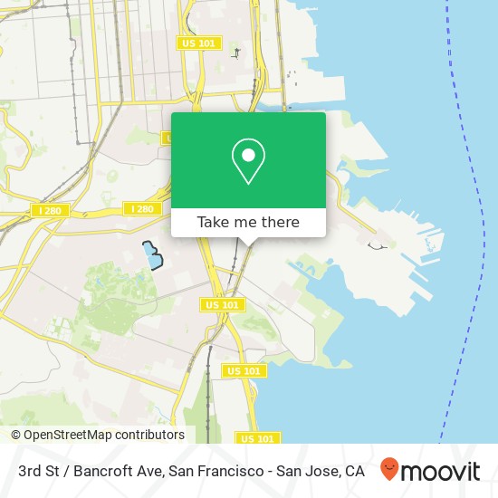 Mapa de 3rd St / Bancroft Ave
