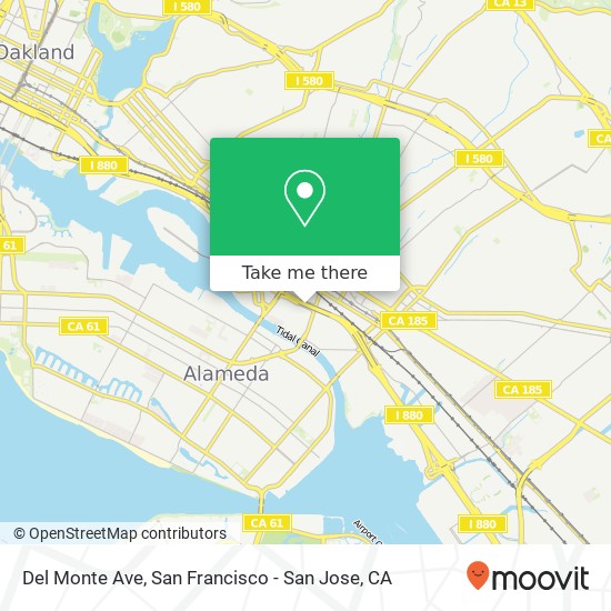 Mapa de Del Monte Ave