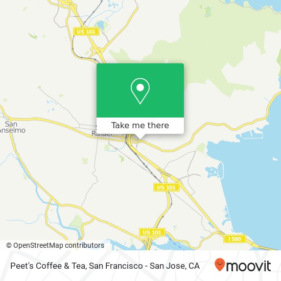 Mapa de Peet's Coffee & Tea