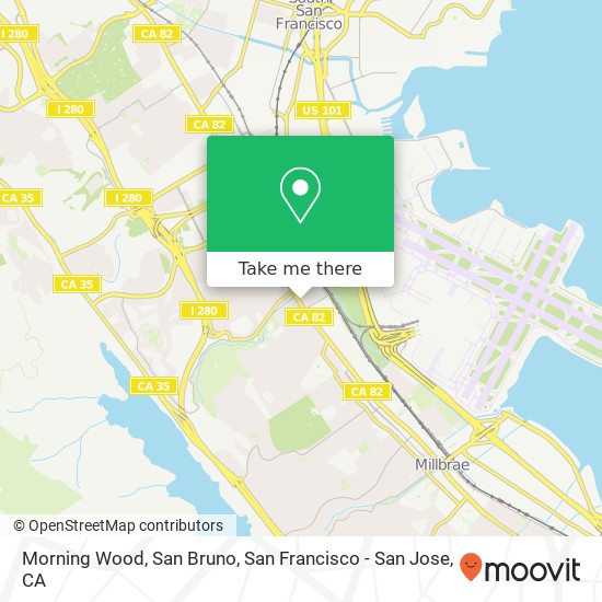 Mapa de Morning Wood, San Bruno