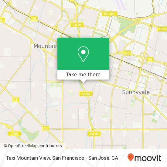 Taxi Mountain View map