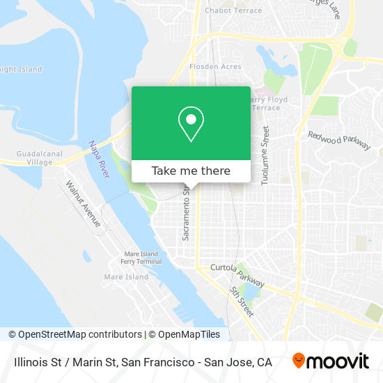 Illinois St / Marin St map