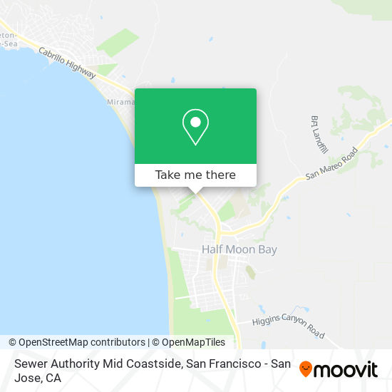 Mapa de Sewer Authority Mid Coastside