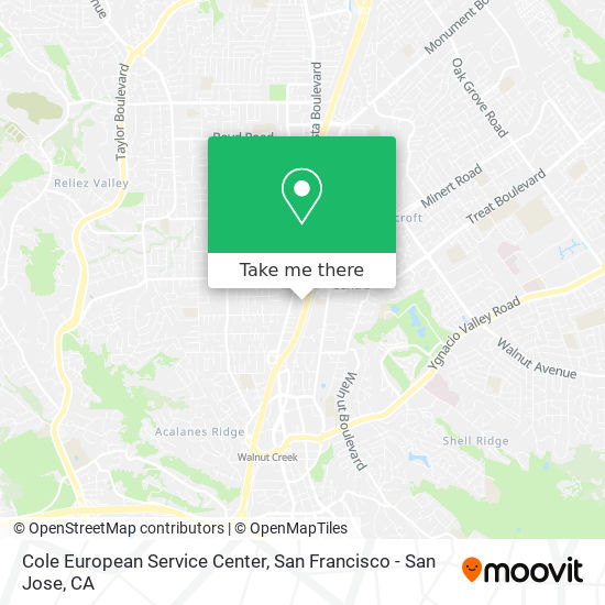 Mapa de Cole European Service Center