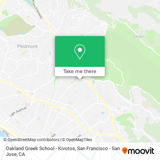 Mapa de Oakland Greek School - Kivotos