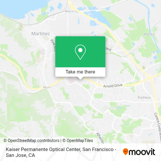 Kaiser Permanente Optical Center map
