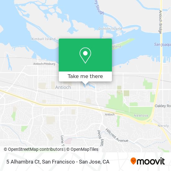 Mapa de 5 Alhambra Ct