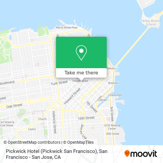Mapa de Pickwick Hotel (Pickwick San Francisco)