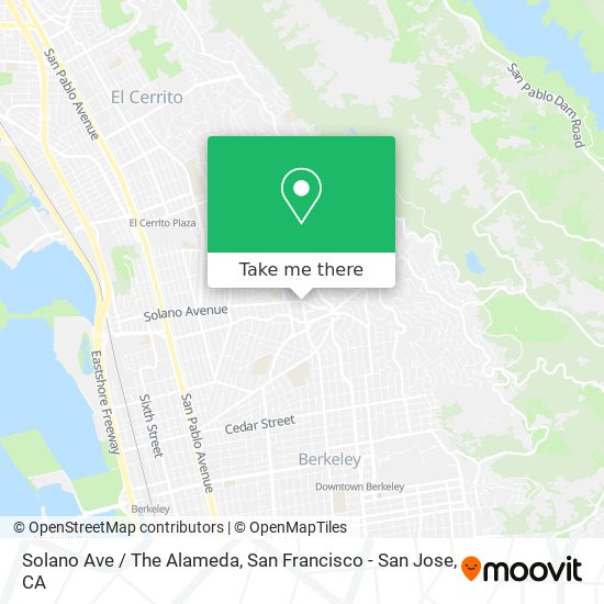 Mapa de Solano Ave / The Alameda