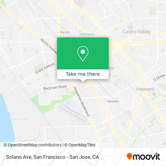 Solano Ave map