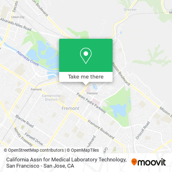 Mapa de California Assn for Medical Laboratory Technology