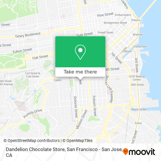Mapa de Dandelion Chocolate Store