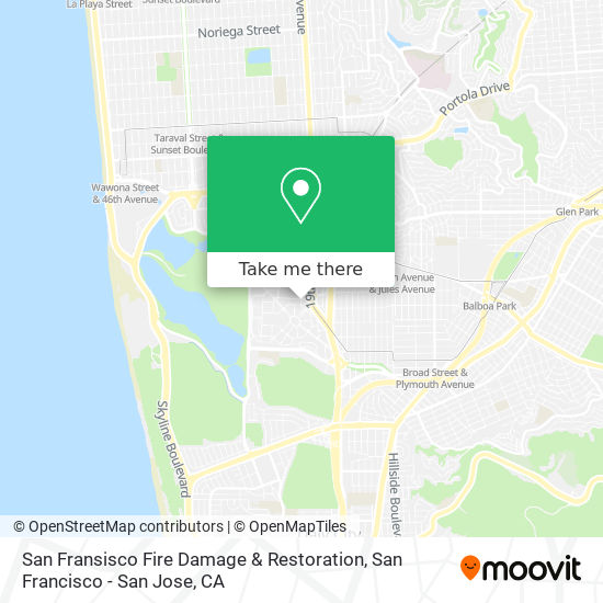 San Fransisco Fire Damage & Restoration map