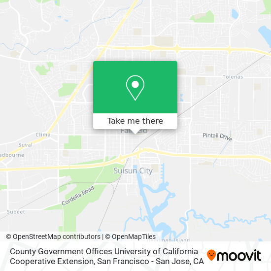 County Government Offices University of California Cooperative Extension map