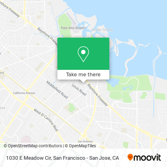 Mapa de 1030 E Meadow Cir