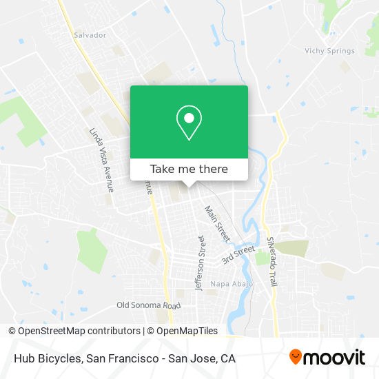 Hub Bicycles map