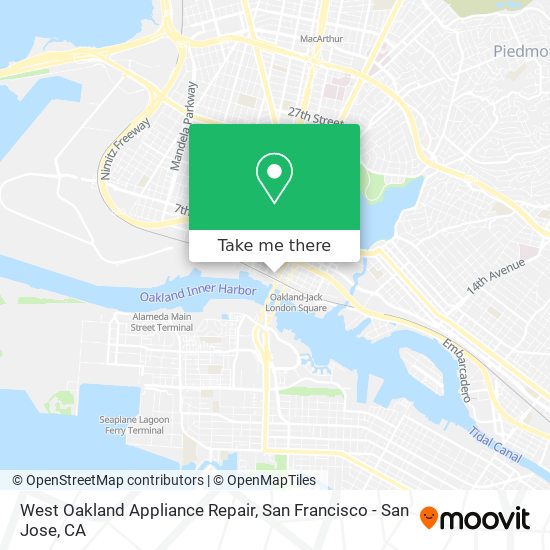 Mapa de West Oakland Appliance Repair