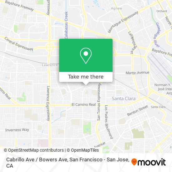 Mapa de Cabrillo Ave / Bowers Ave