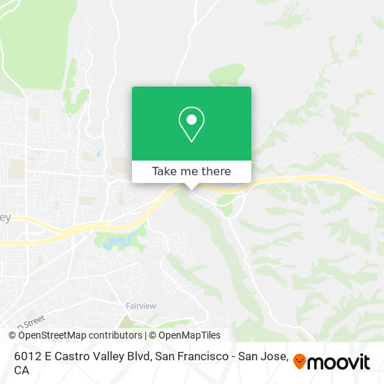 Mapa de 6012 E Castro Valley Blvd