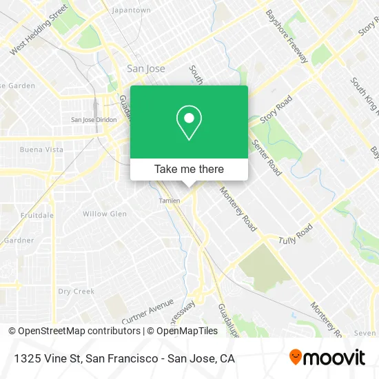 Mapa de 1325 Vine St