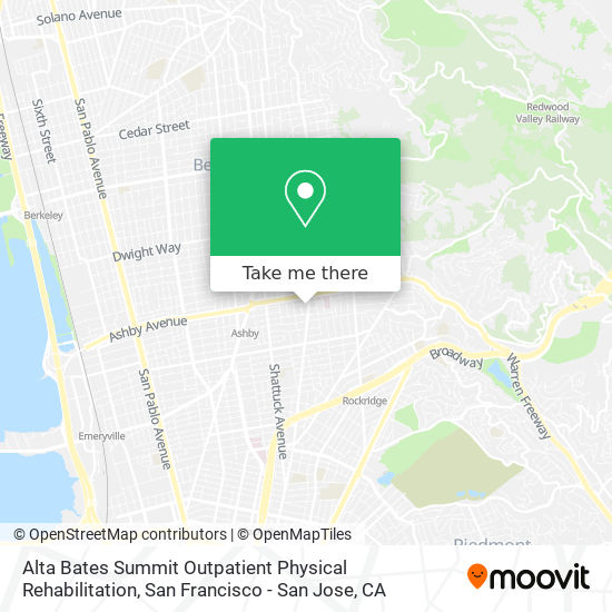 Mapa de Alta Bates Summit Outpatient Physical Rehabilitation