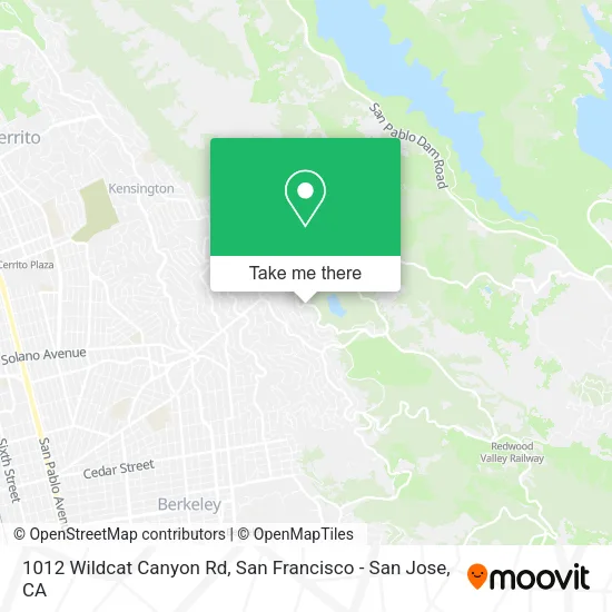 Mapa de 1012 Wildcat Canyon Rd