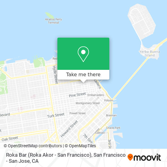 Mapa de Roka Bar (Roka Akor - San Francisco)