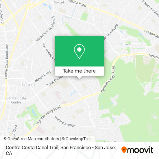 Mapa de Contra Costa Canal Trail