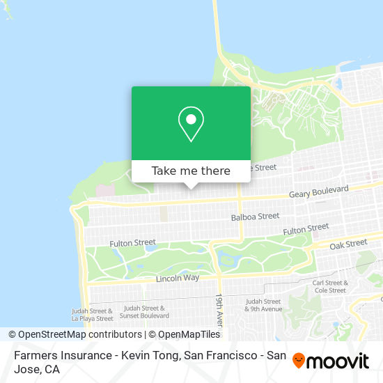 Farmers Insurance - Kevin Tong map