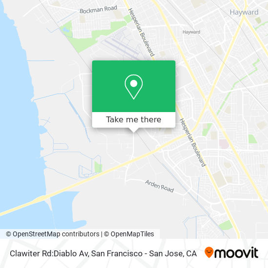 Clawiter Rd:Diablo Av map