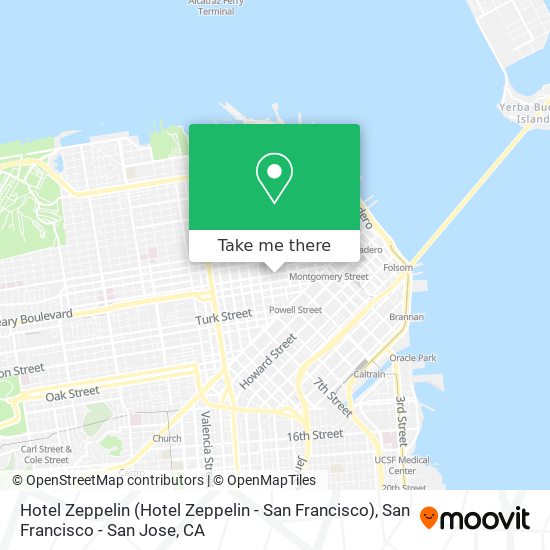 Hotel Zeppelin (Hotel Zeppelin - San Francisco) map