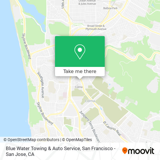 Mapa de Blue Water Towing & Auto Service