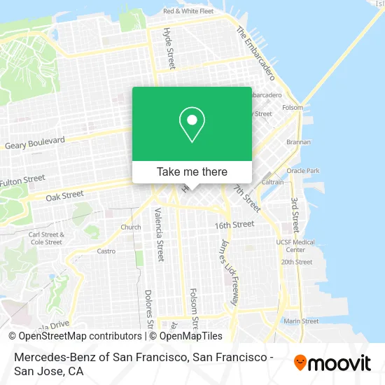 Mapa de Mercedes-Benz of San Francisco