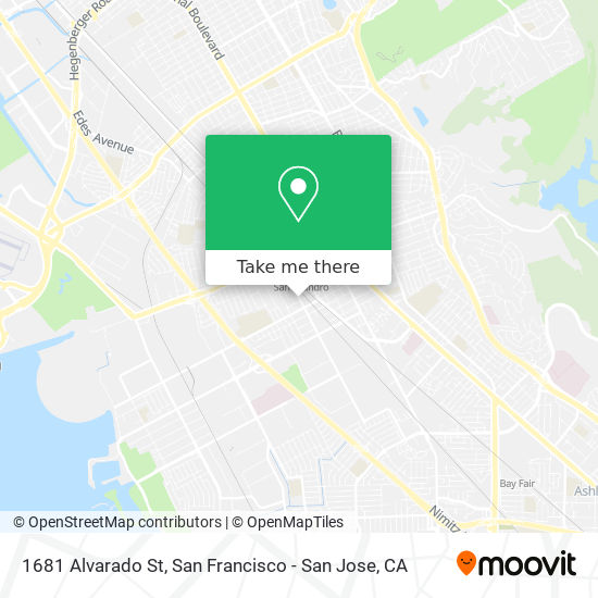 1681 Alvarado St map