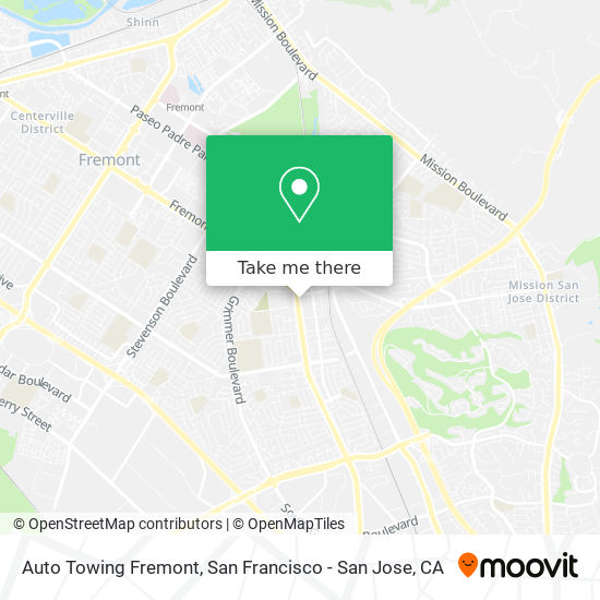 Mapa de Auto Towing Fremont