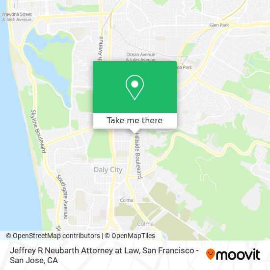 Jeffrey R Neubarth Attorney at Law map