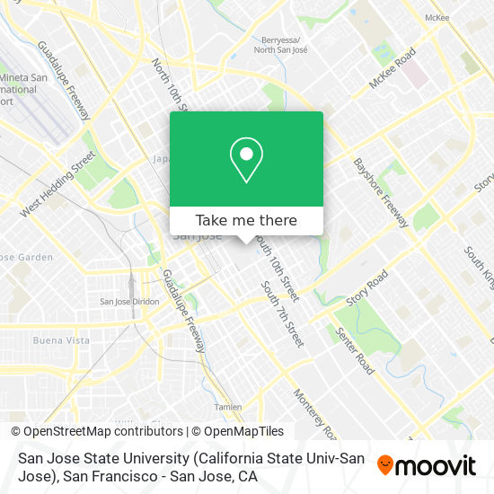 Mapa de San Jose State University (California State Univ-San Jose)