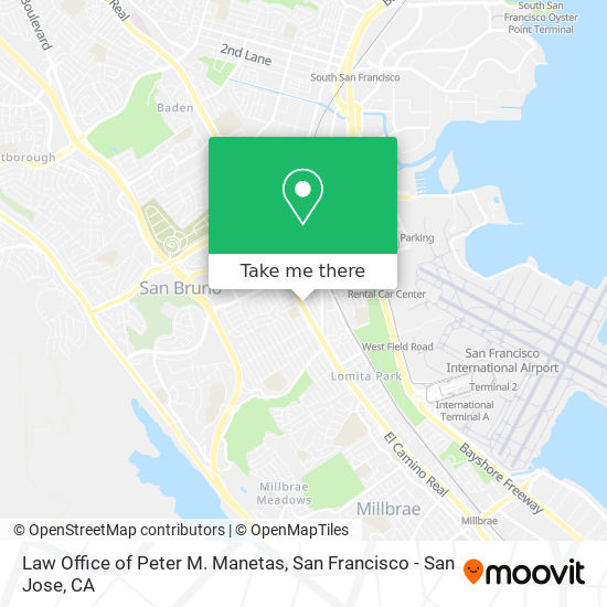 Law Office of Peter M. Manetas map
