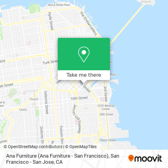 Mapa de Ana Furniture (Ana Furniture - San Francisco)