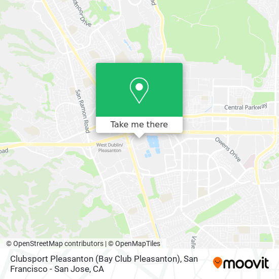 Clubsport Pleasanton (Bay Club Pleasanton) map