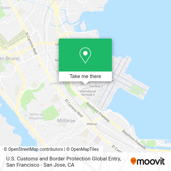 U.S. Customs and Border Protection Global Entry map