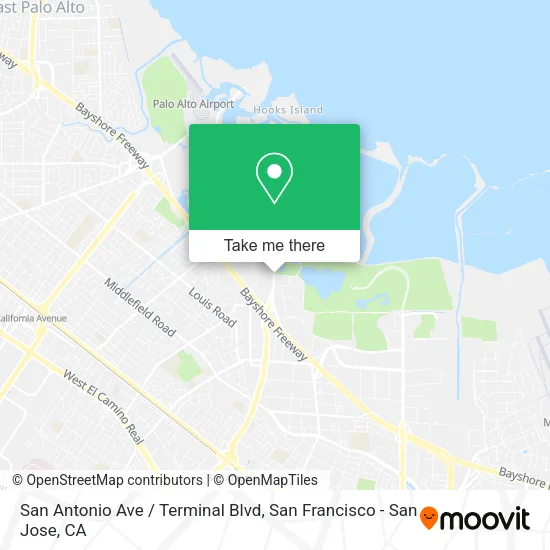 Mapa de San Antonio Ave / Terminal Blvd