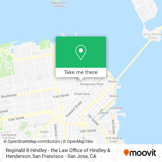 Mapa de Reginald R Hindley - the Law Office of Hindley & Henderson