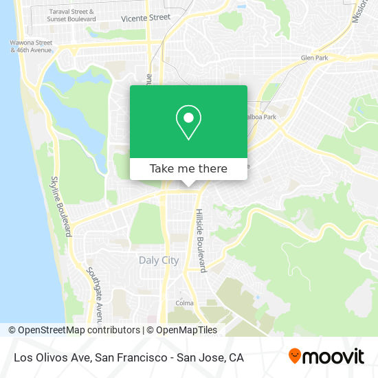 Los Olivos Ave map