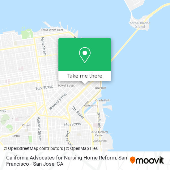 Mapa de California Advocates for Nursing Home Reform