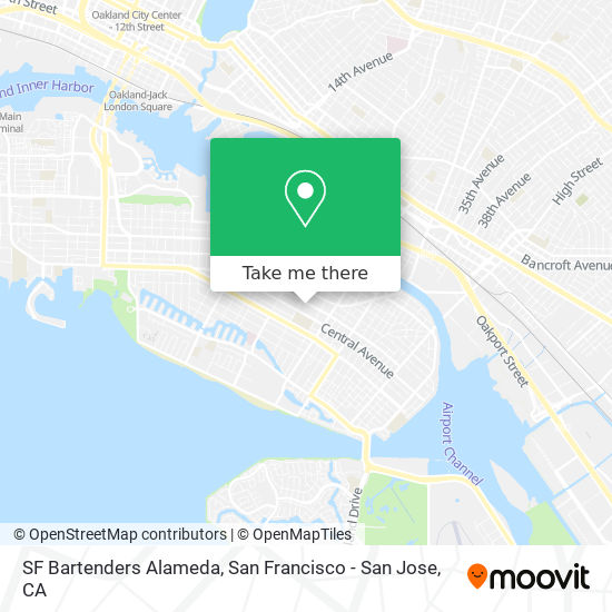 SF Bartenders Alameda map