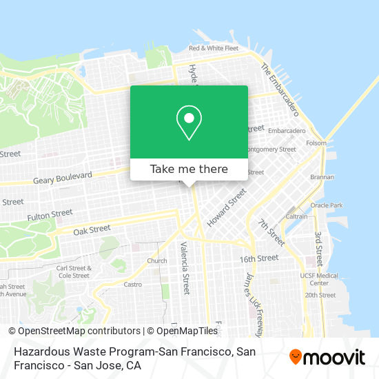 Hazardous Waste Program-San Francisco map